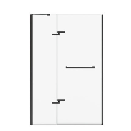 Reveal Sleek 71 44-47 x 71 1/2 in. 8mm Pivot Shower Door for Alcove Installation with Clear glass in Matte Black - Plumbing Market