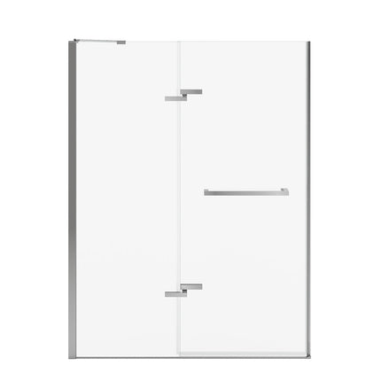 Reveal Sleek 71 51 1/2-54 1/2 x 71 1/2 in. 8mm Pivot Shower Door for Alcove Installation with Clear glass in Chrome - Plumbing Market