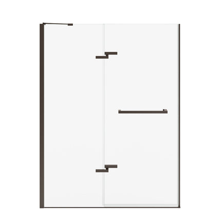 Reveal Sleek 71 51 1/2-54 1/2 x 71 1/2 in. 8 mm Pivot Shower Door for Alcove Installation with Clear glass in Dark Bronze - Plumbing Market
