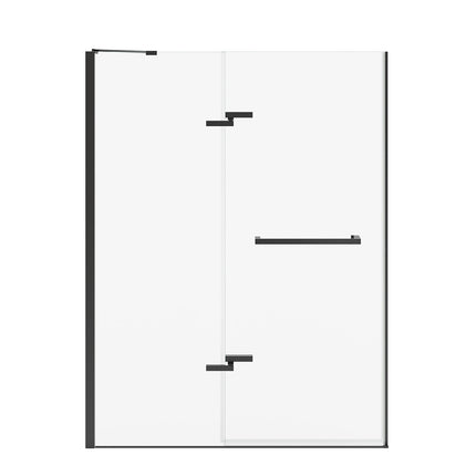 Reveal Sleek 71 51 1/2-54 1/2 x 71 1/2 in. 8mm Pivot Shower Door for Alcove Installation with Clear glass in Matte Black - Plumbing Market