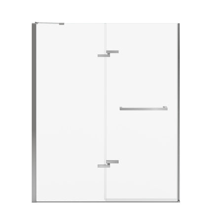 Reveal Sleek 71 56-59 x 71 1/2 in. 8mm Pivot Shower Door for Alcove Installation with Clear glass in Chrome - Plumbing Market