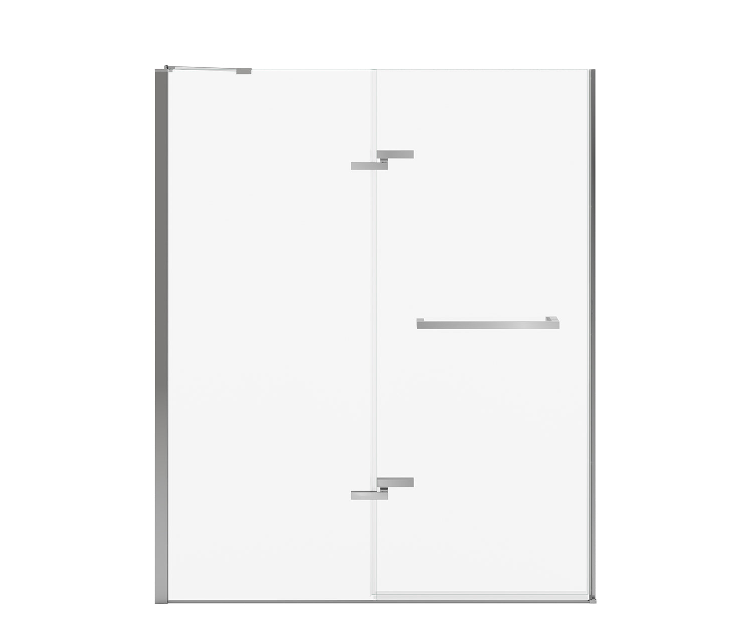 Reveal Sleek 71 56-59 x 71 1/2 in. 8mm Pivot Shower Door for Alcove Installation with Clear glass in Chrome - Plumbing Market