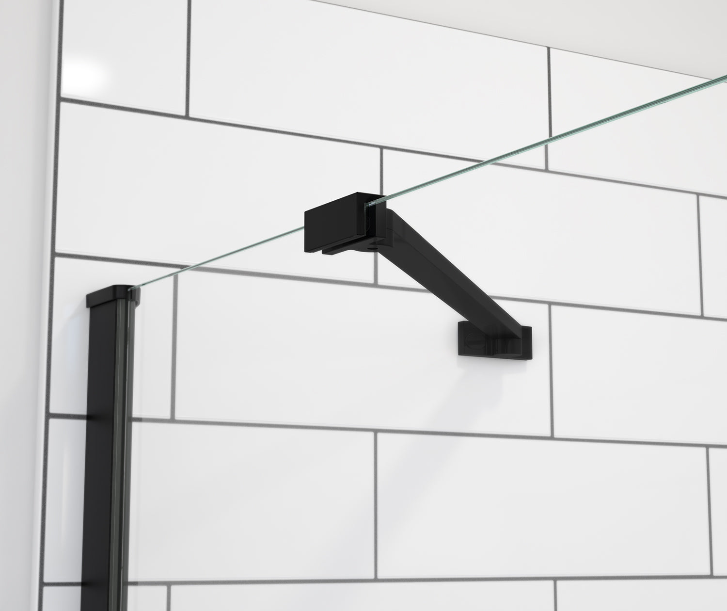 Reveal Sleek 71 56-59 x 71 1/2 in. 8mm Pivot Shower Door for Alcove Installation with Clear glass in Matte Black - Plumbing Market