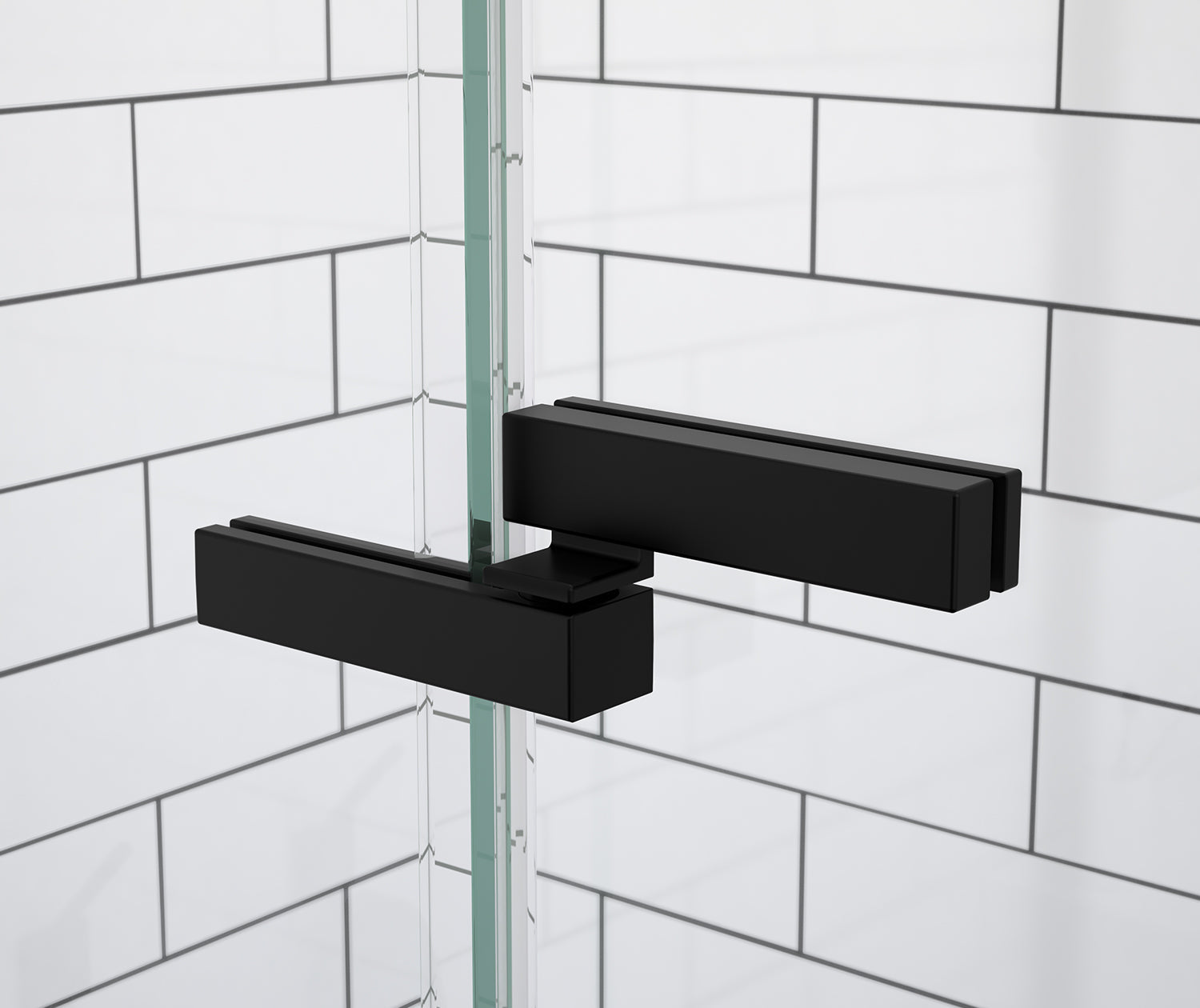 Reveal Sleek 71 56-59 x 71 1/2 in. 8mm Pivot Shower Door for Alcove Installation with Clear glass in Matte Black - Plumbing Market