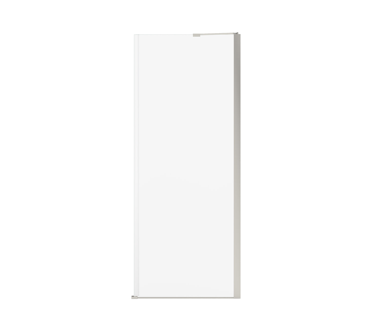 Reveal Sleek 71 Return Panel for 32 in. Base with Clear glass in Brushed Nickel - Plumbing Market