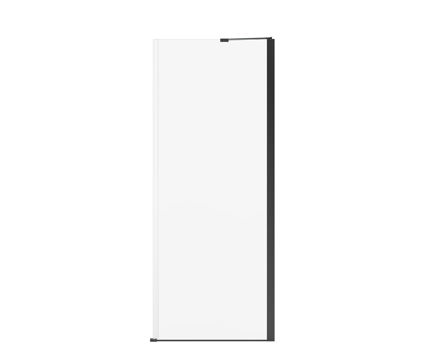 Reveal Sleek 71 Return Panel for 32 in. Base with Clear glass in Matte Black - Plumbing Market
