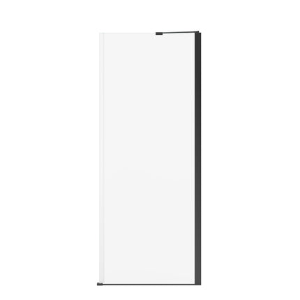 Reveal Sleek 71 Return Panel for 32 in. Base with Clear glass in Matte Black - Plumbing Market