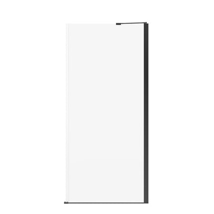 Reveal Sleek 71 Return Panel for 36 in. Base with Clear glass in Matte Black - Plumbing Market