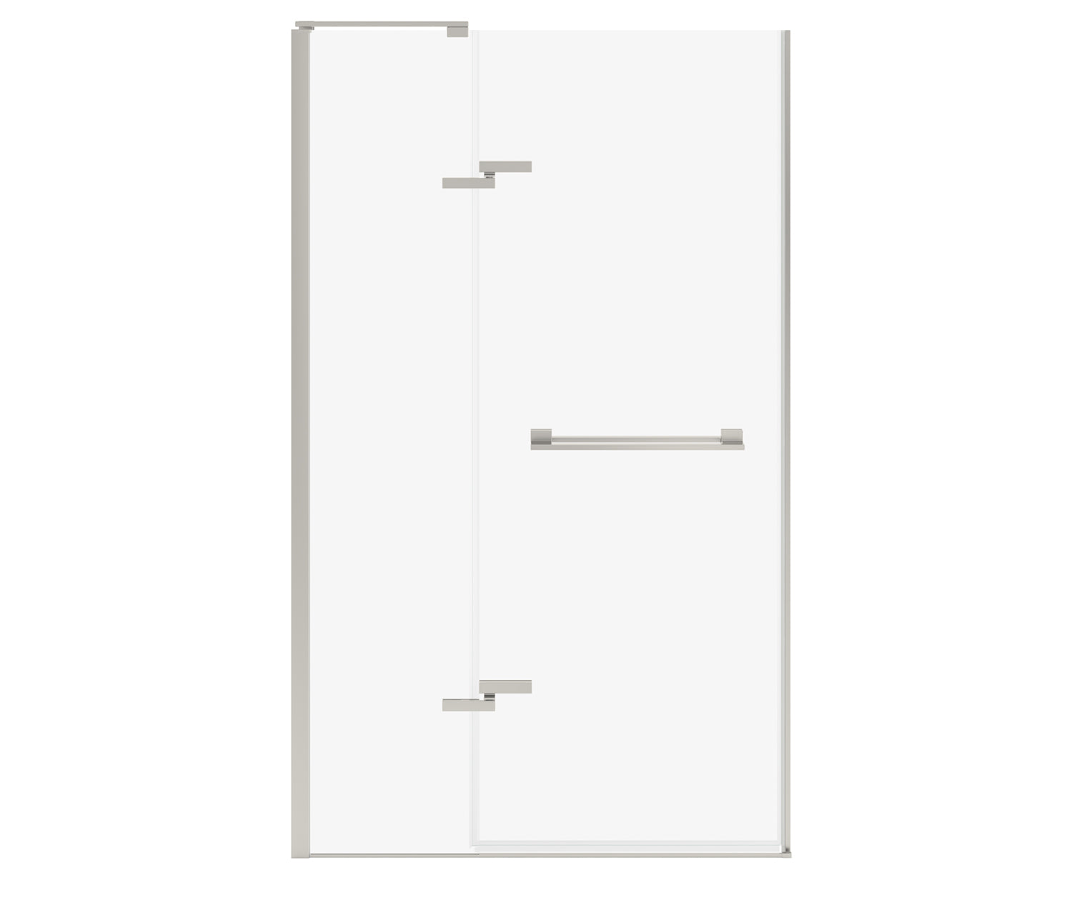 Capella 78 44-47 x 78 in. 8 mm Pivot Shower Door for Alcove Installation with GlassShield® glass in Brushed Nickel - Plumbing Market