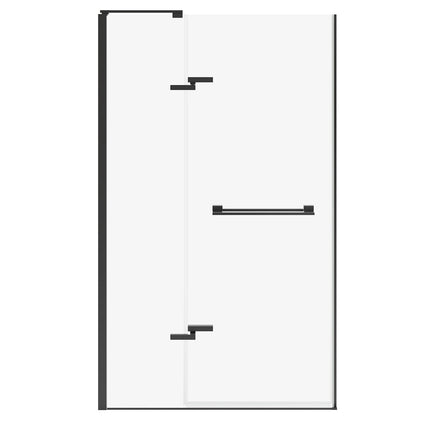 Capella 78 44-47 x 78 in. 8 mm Pivot Shower Door for Alcove Installation with GlassShield® glass in Matte Black - Plumbing Market
