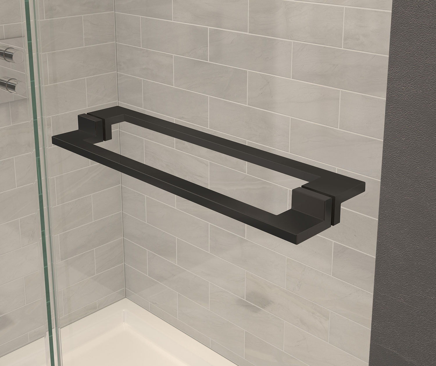 Capella 78 44-47 x 78 in. 8 mm Pivot Shower Door for Alcove Installation with GlassShield® glass in Matte Black - Plumbing Market