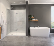 Capella 78 56-59 x 78 in. 8 mm Pivot Shower Door for Alcove Installation with GlassShield® glass in Chrome - Plumbing Market