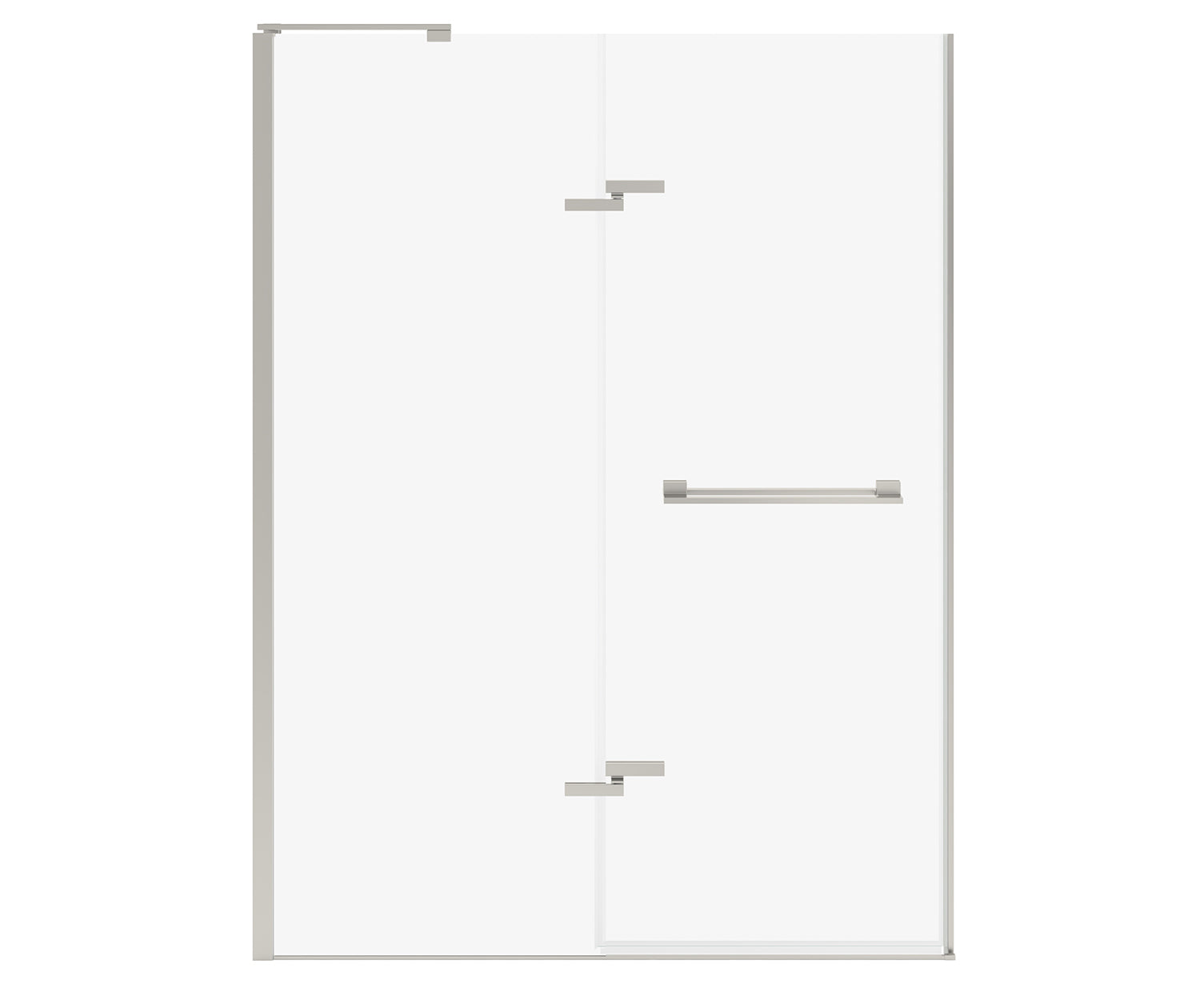 Capella 78 56-59 x 78 in. 8 mm Pivot Shower Door for Alcove Installation with GlassShield® glass in Brushed Nickel - Plumbing Market