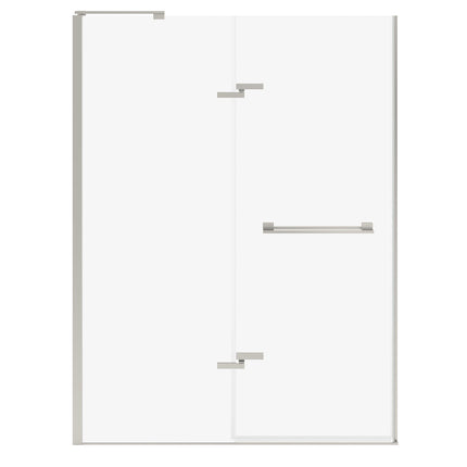 Capella 78 56-59 x 78 in. 8 mm Pivot Shower Door for Alcove Installation with GlassShield® glass in Brushed Nickel - Plumbing Market