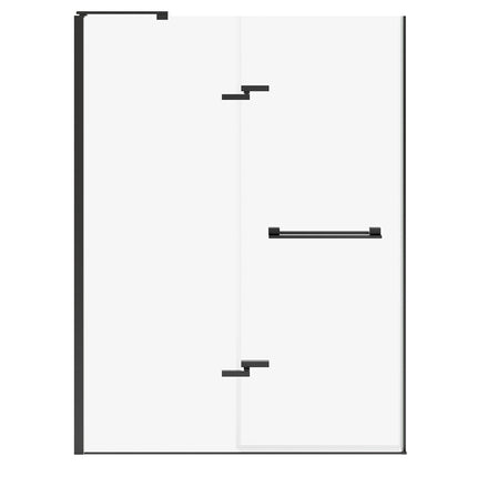Capella 78 56-59 x 78 in. 8 mm Pivot Shower Door for Alcove Installation with GlassShield® glass in Matte Black - Plumbing Market