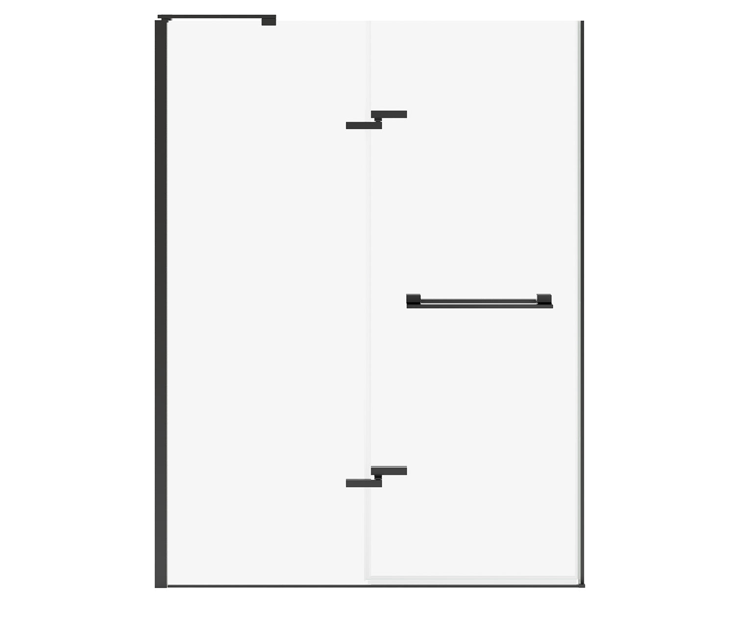 Capella 78 56-59 x 78 in. 8 mm Pivot Shower Door for Alcove Installation with GlassShield® glass in Matte Black - Plumbing Market