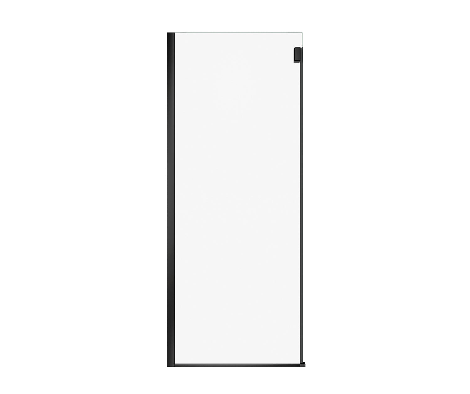 Duel Alto Return Panel for 32 in. Base with Clear glass in Mat Black - Plumbing Market