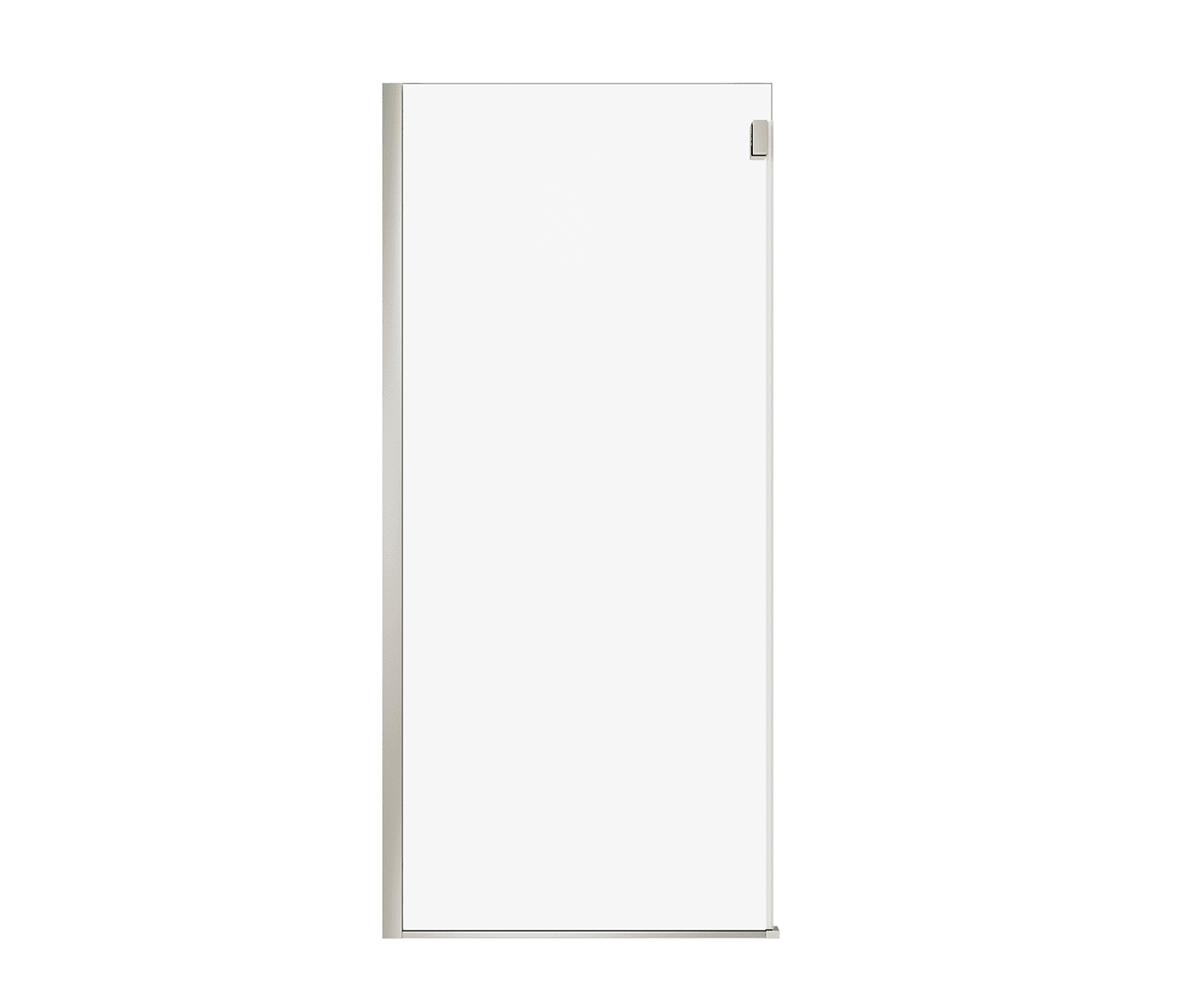 Duel Alto Return Panel for 36 in. Base with Clear glass in Brushed Nickel - Plumbing Market
