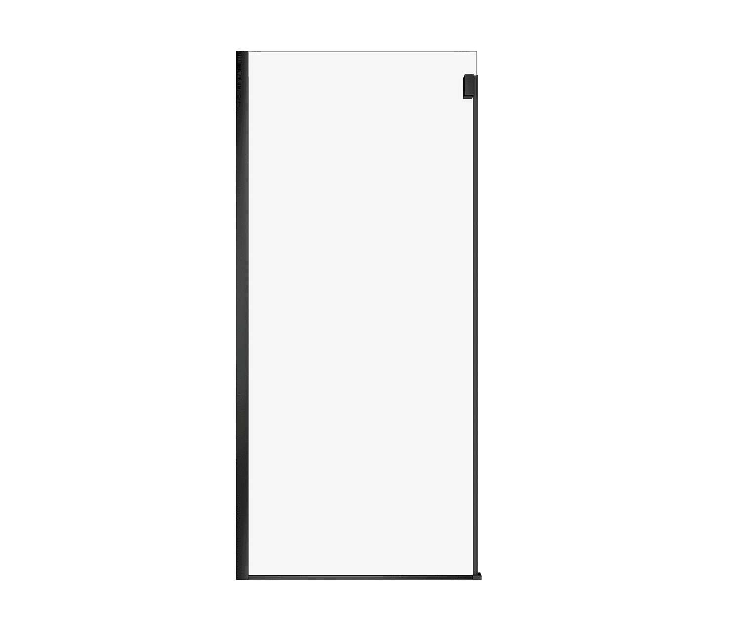 Duel Alto Return Panel for 36 in. Base with Clear glass in Matte Black - Plumbing Market