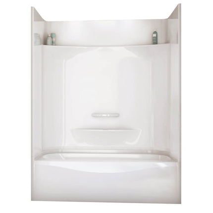 Essence TS-6030 AcrylX Alcove Left-Hand Drain Four-Piece Tub Shower in White - Plumbing Market