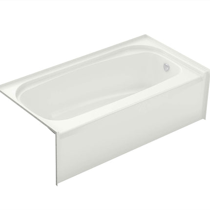 Essence TO-6030 AFR AcrylX Alcove Left-Hand Drain Bathtub in White - Plumbing Market