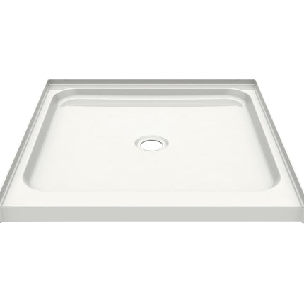 Essence Base 3636 AcrylX Alcove Shower Base with Center Drain in White - Plumbing Market