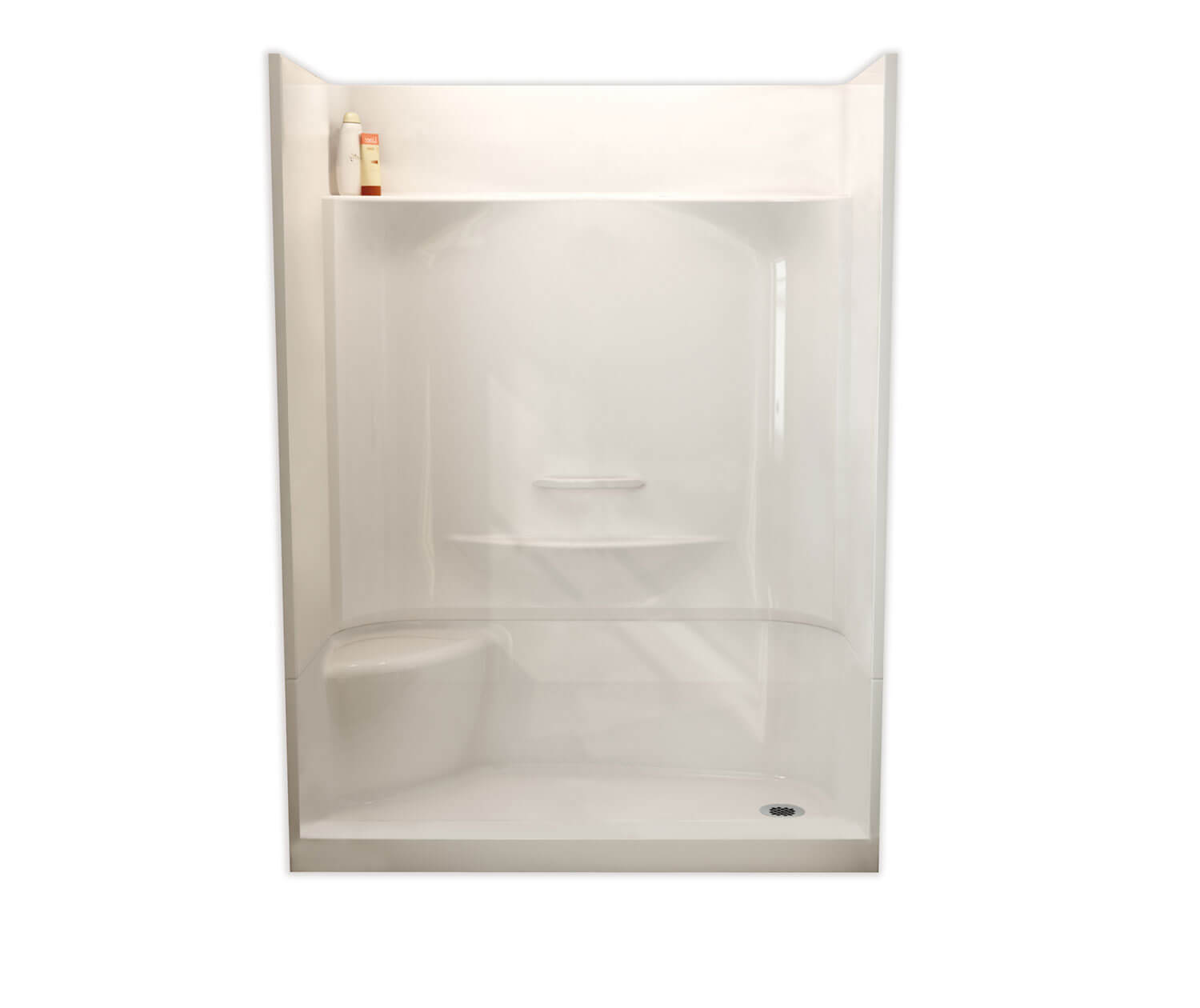Essence SH-6030 AcrylX Alcove Center Drain Four-Piece Shower in White - Plumbing Market