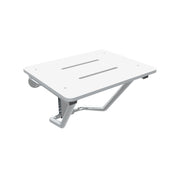 Maax 18 in x 16 in Rectangular Fold-Up Seat in White Phenolic for Front Installation