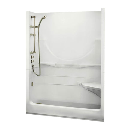 Allegro II 59 x 33 Acrylic Alcove Right-Hand Drain Two-Piece Shower in White - Plumbing Market