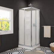 Maax 32 Mediterranean III 32 x 32 Polystyrene Center Drain Shower Kit in White
