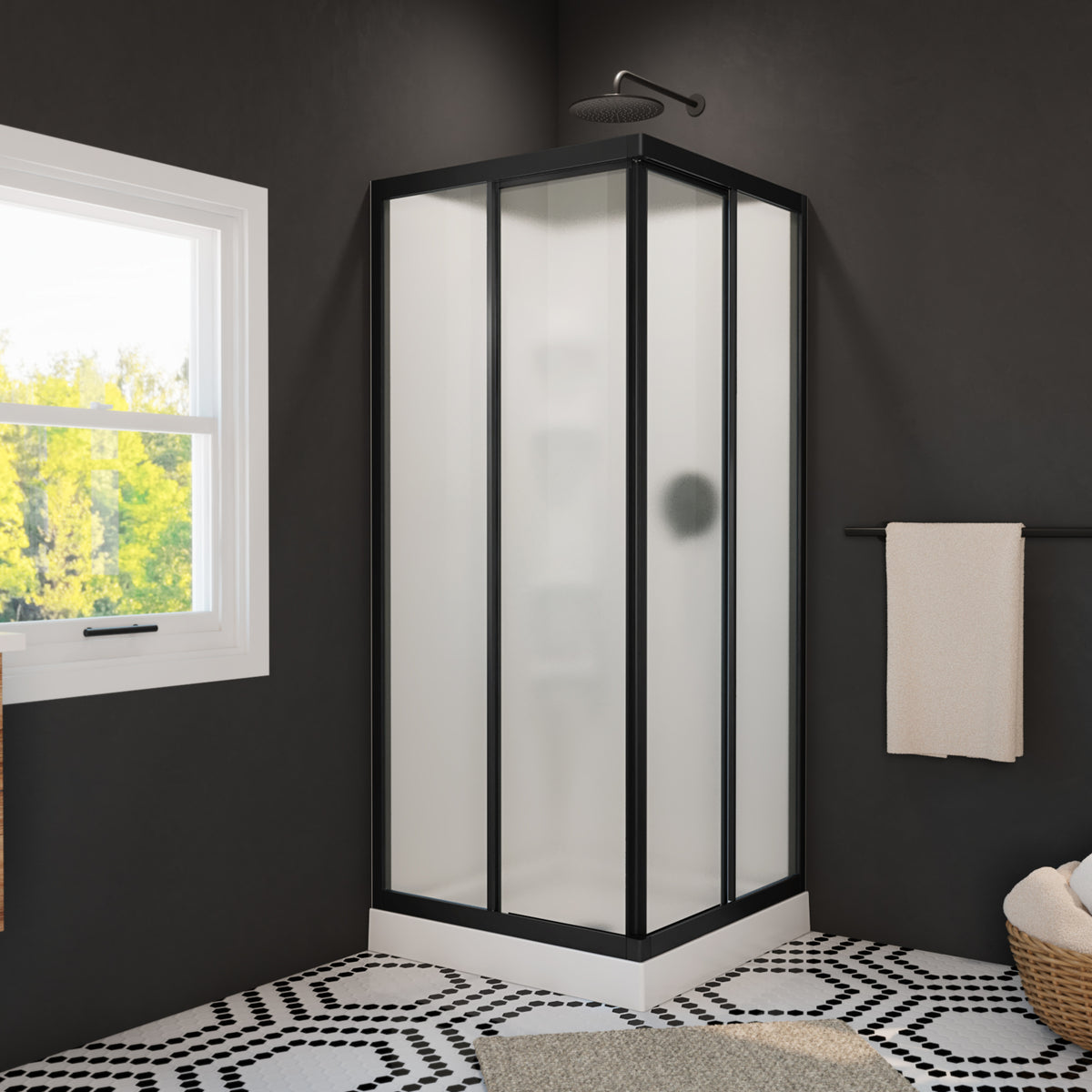 Maax 32 Mediterranean III 32 x 32 Polystyrene Center Drain Shower Kit in White - image 6