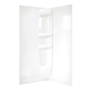 Maax 36 x 36 in Acrylic Direct-to-Stud Two-Piece Corner Shower Wall Kit in White