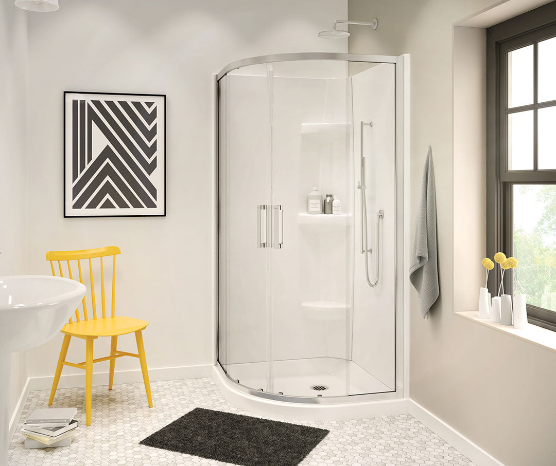 Maax 36 x 72 in Acrylic Direct-to-Stud Two-Piece Wall Kit in White - image 4