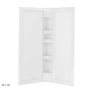 Maax 38 x 38 in Acrylic Three-Piece Corner Shower Wall Kit in White