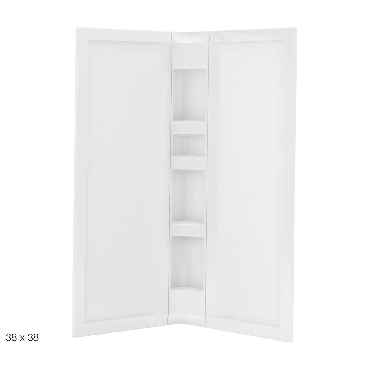 Maax 38 x 38 in Acrylic Three-Piece Corner Shower Wall Kit in White