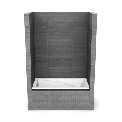 ModulR 6032 IF (With Armrests) Acrylic Alcove Left-Hand Drain Bathtub in White - Plumbing Market