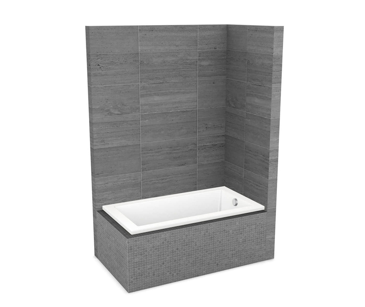 ModulR 6032 IF (Without Armrests) Acrylic Corner Right Left-Hand Drain Bathtub in White - Plumbing Market