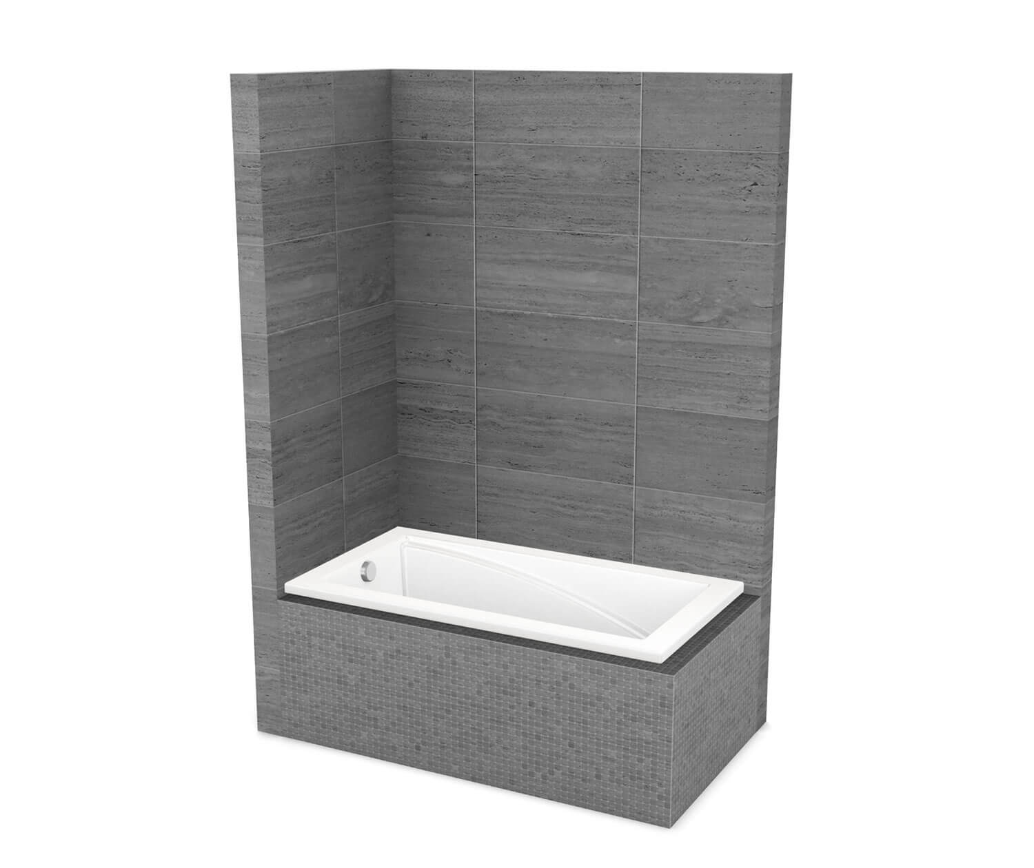 ModulR 6032 IF (With Armrests) Acrylic Corner Left Left-Hand Drain Bathtub in White - Plumbing Market