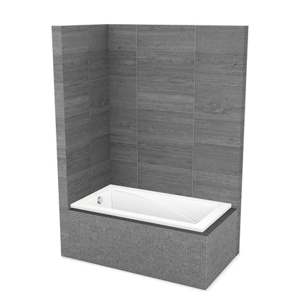 ModulR 6032 IF (With Armrests) Acrylic Corner Left Left-Hand Drain Bathtub in White - Plumbing Market