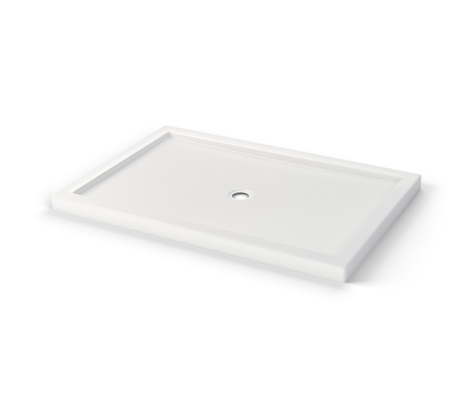 Maax B3Round 6042 Acrylic Alcove Shower Base in White with Anti-slip Bottom with Center Drain 410036-541-001-000 - Plumbing Market