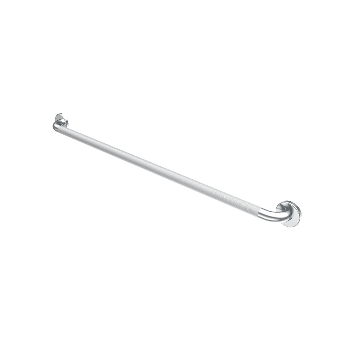 Maax 42 in Peened Grab Bar with Flange in Chrome