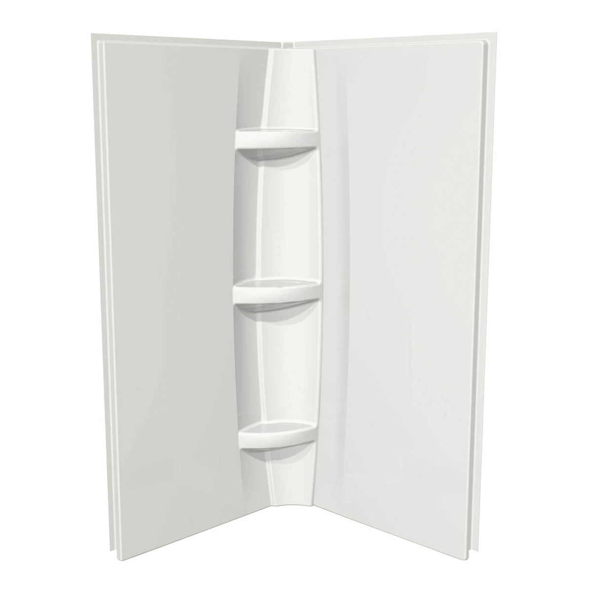 Maax 42 x 72 in Acrylic Direct-to-Stud Two-Piece Shower Wall Kit in White