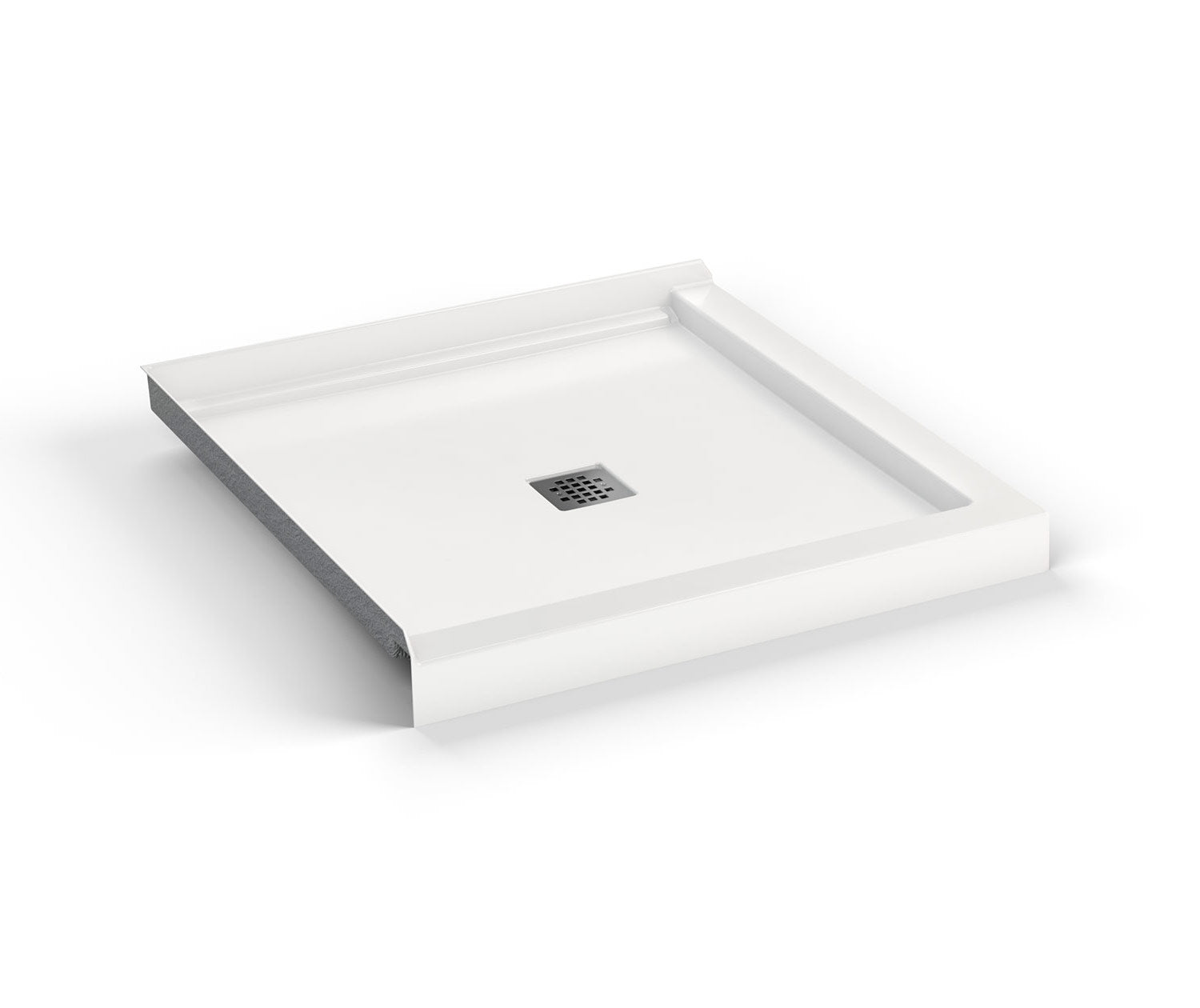 B3X 3636 Acrylic Corner Left or Right Shower Base with Center Drain in White - Plumbing Market