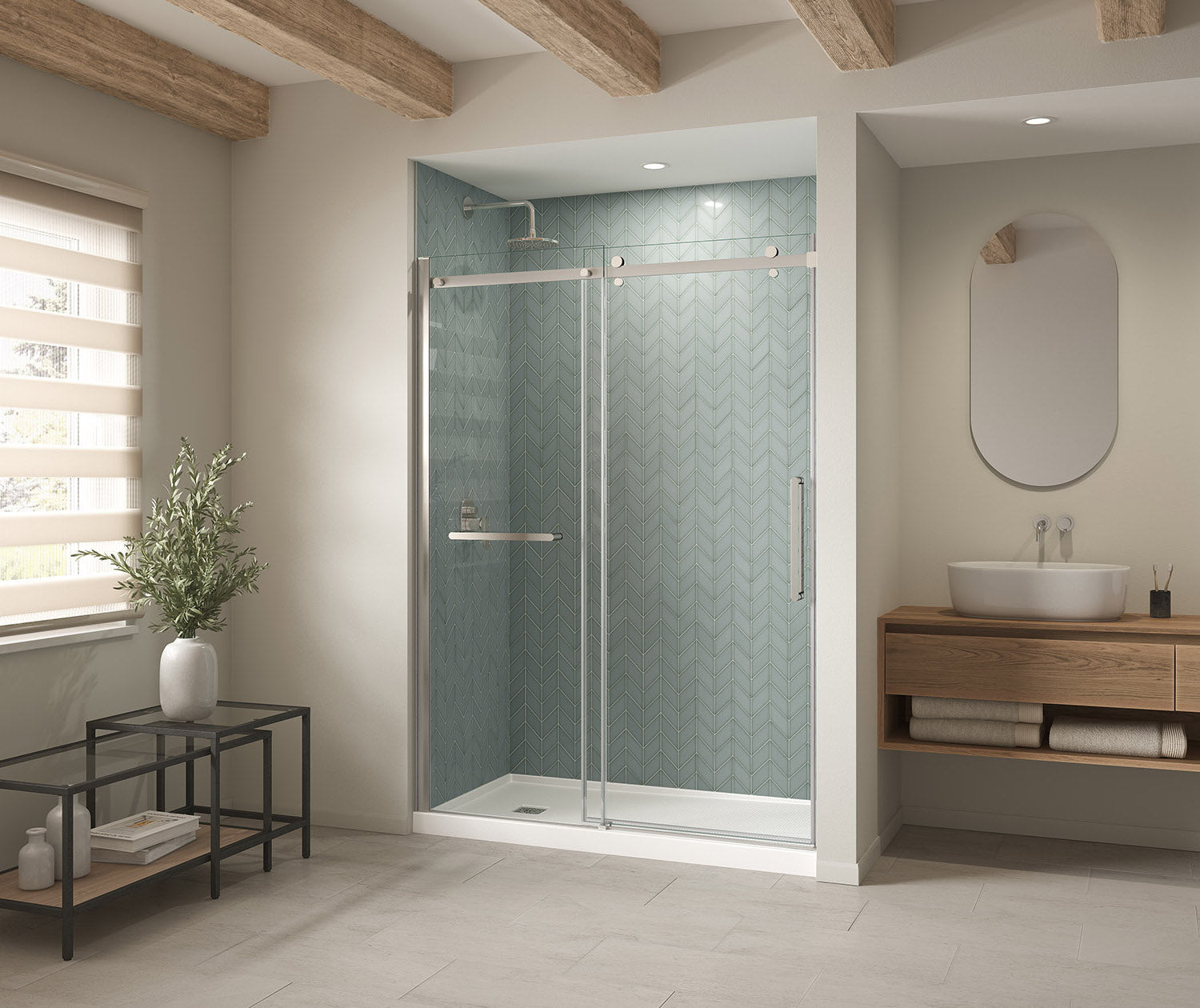 B3X 6032 Acrylic Alcove Shower Base with Left-Hand Drain in White - Plumbing Market