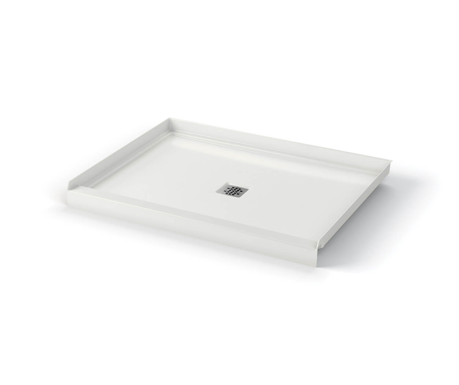 B3X 4836 Acrylic Alcove Shower Base with Center Drain in White - Plumbing Market