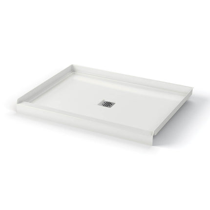 B3X 4836 Acrylic Alcove Shower Base with Center Drain in White - Plumbing Market