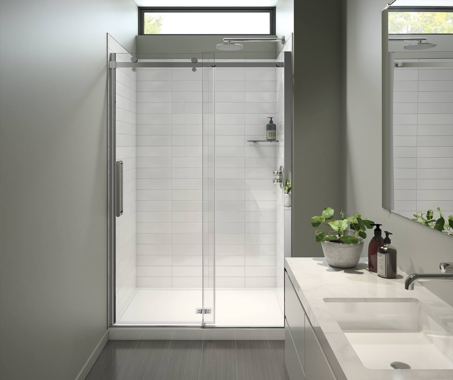 B3X 4836 Acrylic Alcove Shower Base with Center Drain in White - Plumbing Market