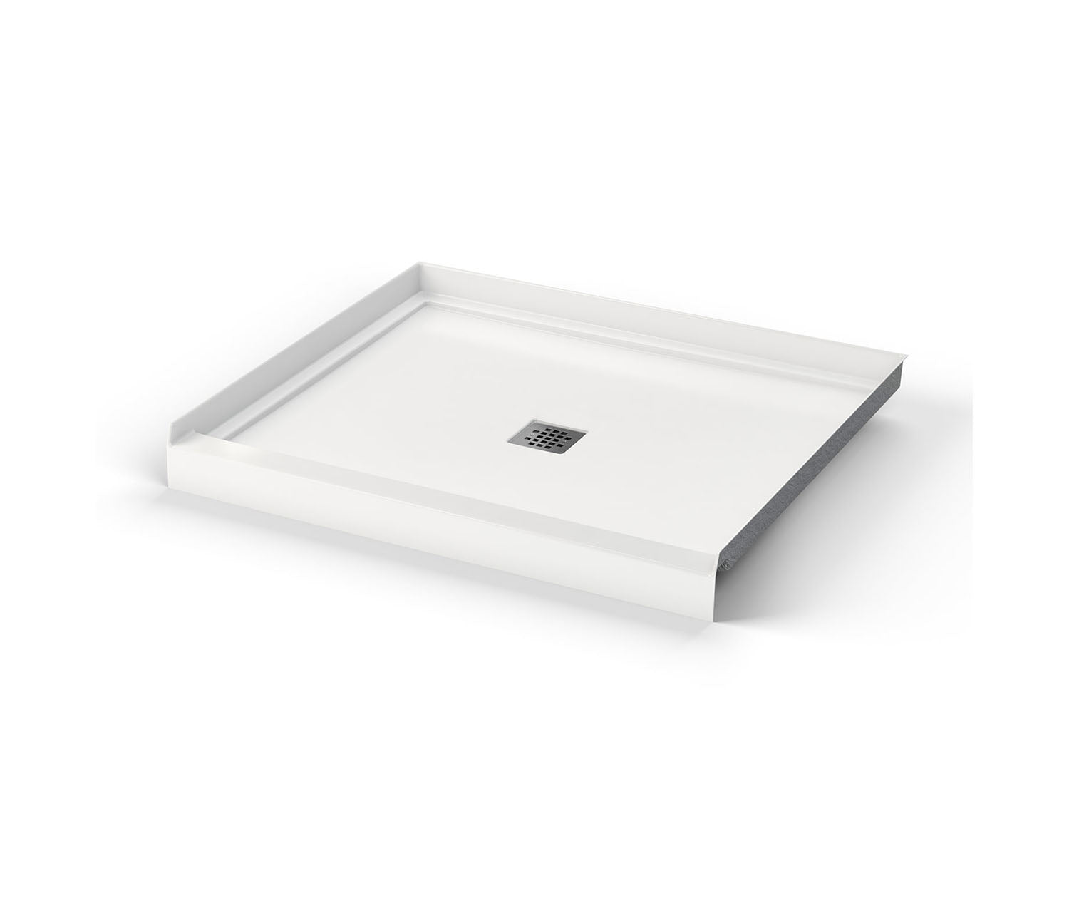 B3X 4236 Acrylic Alcove Shower Base with Center Drain in White - Plumbing Market