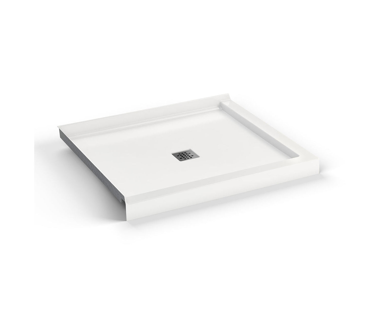 B3X 4236 Acrylic Corner Left Shower Base with Center Drain in White - Plumbing Market