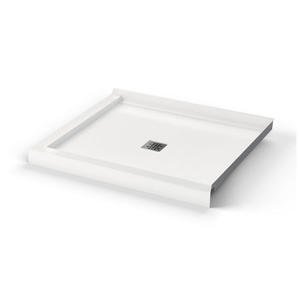 B3X 4236 Acrylic Corner Right Shower Base with Center Drain in White - Plumbing Market